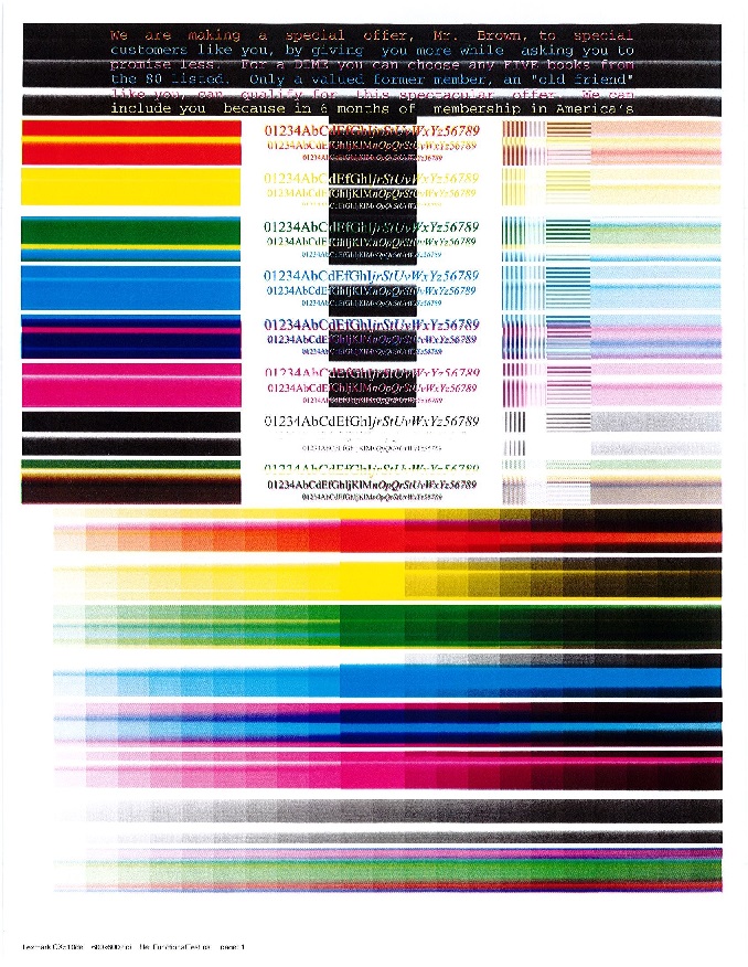 パンページ Lexmark CSx10 / CXx10 Print Quality Diagnosis ? Horizontal Banding